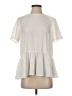 Hinge 100% Polyester Ivory Short Sleeve Blouse Size S - photo 1