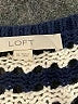 Ann Taylor LOFT Chevron-herringbone Blue Pullover Sweater Size XL - photo 7
