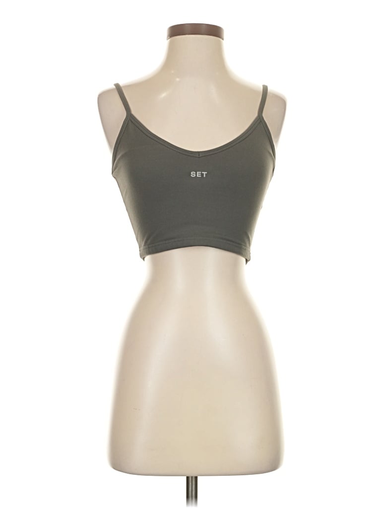 Set Active Sports Bra: Gray Activewear - Size Small