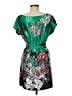 Pinky 100% Polyester Paisley Green Cocktail Dress Size M - photo 2