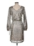 Julia Jordan 100% Polyester Metallic Silver Cocktail Dress Size 6 - photo 2