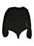 Express 100% Polyester Black Long Sleeve Blouse Size XL - photo 2