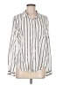Dylan Stripes Ivory Long Sleeve Blouse Size M - photo 1