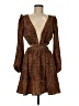 Shein Animal Print Brown Cocktail Dress Size 6 - photo 1