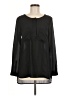 H&M 100% Polyester Black Long Sleeve Blouse Size 8 - photo 1