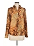 T Tahari 100% Polyester Animal Print Gold Long Sleeve Blouse Size M - photo 1