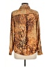 T Tahari 100% Polyester Animal Print Gold Long Sleeve Blouse Size M - photo 2