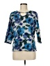 Cathy Daniels Blue 3/4 Sleeve Blouse Size M - photo 1