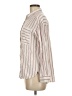 Ann Taylor LOFT Stripes Ivory Long Sleeve Button-Down Shirt Size M - photo 5
