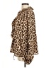 Torrid 100% Polyester Animal Print Brown Long Sleeve Blouse Size Med Plus (00) - photo 5