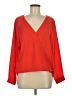 Timing 100% Polyester Red Long Sleeve Blouse Size M - photo 1