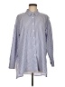 EXLURA Stripes Blue Long Sleeve Button-Down Shirt Size M - photo 1