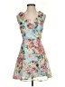 Xtraordinary 100% Polyester Floral Blue Cocktail Dress Size S - photo 1
