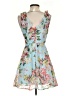 Xtraordinary 100% Polyester Floral Blue Cocktail Dress Size S - photo 2