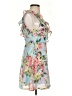 Xtraordinary 100% Polyester Floral Blue Cocktail Dress Size S - photo 4