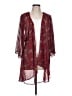 Lularoe 100% Polyester Burgundy Kimono Size L - photo 1
