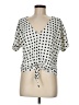 Zara Polka Dots Ivory Short Sleeve Blouse Size M - photo 1