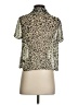 Lulus Animal Print Gold Short Sleeve Blouse Size S - photo 2