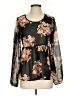 Charlotte Russe Black Long Sleeve Blouse Size S - photo 1
