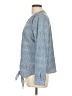 Talbots Houndstooth Blue Long Sleeve Blouse Size L - photo 5
