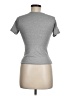 Tresser Metallic Silver Short Sleeve Turtleneck Size M - photo 2