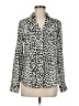 Flax 100% Polyester Animal Print Ivory Long Sleeve Blouse Size 6 (S) - photo 1