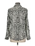 Flax 100% Polyester Animal Print Ivory Long Sleeve Blouse Size 6 (S) - photo 2