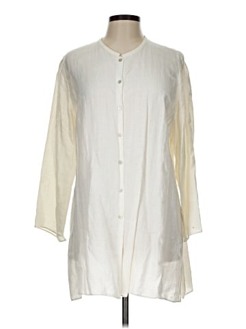 Eileen Fisher 3/4 Sleeve Button-Down Shirt (view 1)