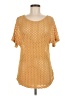 Pretty Rebellious Gold Short Sleeve Top Size M - photo 1