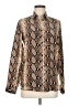 The Kooples Animal Print Brown Long Sleeve Blouse Size Med (2) - photo 1
