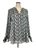 She + Sky 100% Polyester Silver Long Sleeve Blouse Size 2X - photo 1
