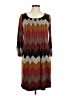 Perceptions Chevron-herringbone Brown Casual Dress Size M - photo 1