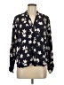 Gap 100% Rayon Floral Black Long Sleeve Blouse Size M - photo 1