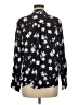 Gap 100% Rayon Floral Black Long Sleeve Blouse Size M - photo 2