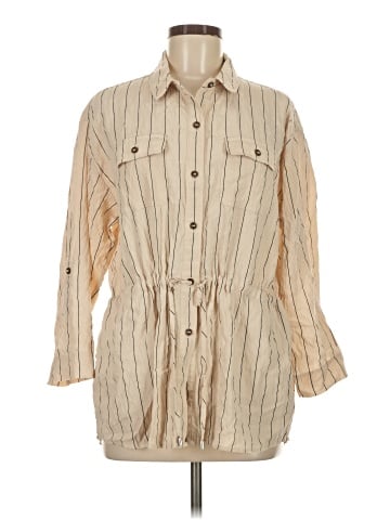 Calvin Klein 3/4 Sleeve Button-Down Shirt (view 1)