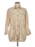 Calvin Klein Tan 3/4 Sleeve Button-Down Shirt Size M - photo 1