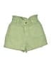 Zara Solid Green Khaki Shorts Size 2 - photo 1