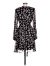 Y.A.S Floral Black Purple Casual Dress Size L - photo 2