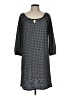 Max Studio Polka Dots Gray Casual Dress Size L - photo 1