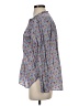 Liberty Art Fabrics for J.Crew 100% Cotton Floral Blue Long Sleeve Blouse Size 4 - photo 5