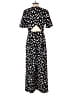 Bar III 100% Polyester Print Black Jumpsuit Size 2 - photo 2