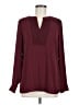 Talbots 100% Polyester Burgundy Long Sleeve Blouse Size M - photo 1
