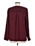Talbots 100% Polyester Burgundy Long Sleeve Blouse Size M - photo 2