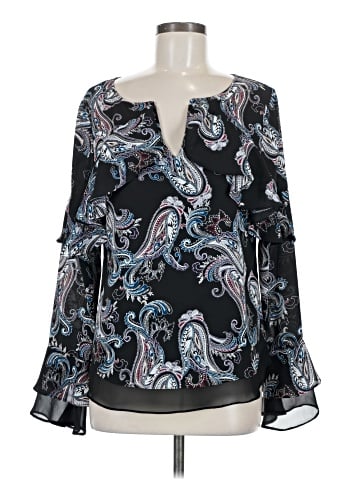 White House Black Market Long Sleeve Blouse (view 1)