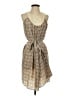 Sunner 100% Silk Paisley Tan Gray Casual Dress Size XS - photo 1