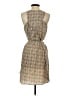 Sunner 100% Silk Paisley Tan Gray Casual Dress Size XS - photo 2