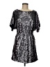 AaKaa 100% Polyester Metallic Silver Cocktail Dress Size M - photo 1