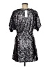 AaKaa 100% Polyester Metallic Silver Cocktail Dress Size M - photo 2