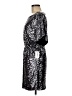 AaKaa 100% Polyester Metallic Silver Cocktail Dress Size M - photo 5