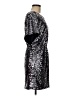 AaKaa 100% Polyester Metallic Silver Cocktail Dress Size M - photo 4